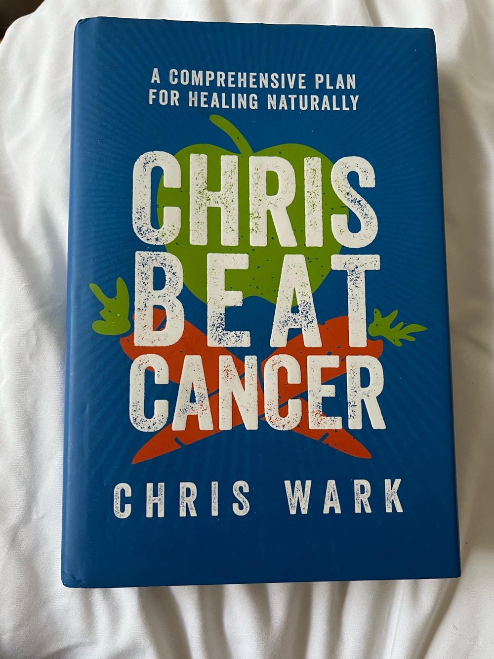 Chris Beat Cancer Hardcover Book - Blue